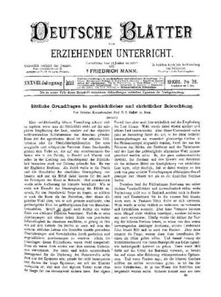 Sittliche Grundfragen in geschichtlicher und christlicher Beleutung : (Schluß)
