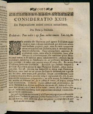 177-185, CONSIDERATIO XXIII. De Praeparatione animi contra tentationes.