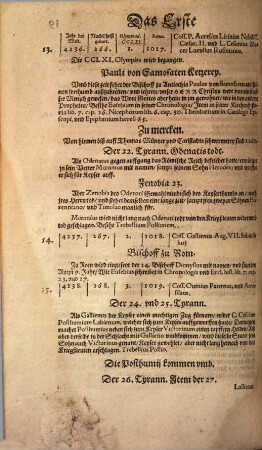 Chronologia. Das ist, Gründtliche vnd fleissige JahrRechnung, Sam[m]pt verzeichnung der fürnemsten Geschichten, Verenderungen vnd Zufell, so sich beyde in Kirchen vnd WeltRegimenten zugetragen haben ... : ..., 2