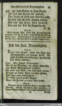 Fest der Heil. Dreyeinigkeit