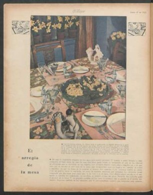 El arreglo de la mesa