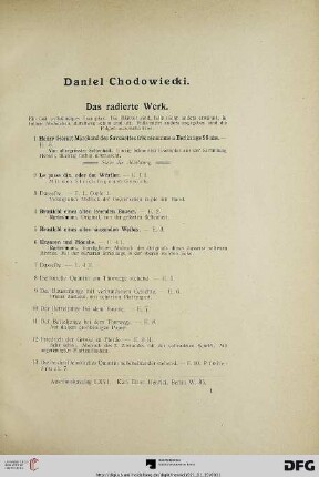 Daniel Chodowieki. Das radierte Werk (Nr. 1- 762)