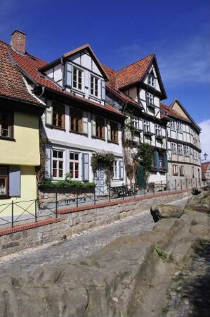 Quedlinburg - Neuendorf : Die Gasse Neuendorf in Quedlinburg, aufgenommen am 3. Mai 2014. Foto Uwe Gerig