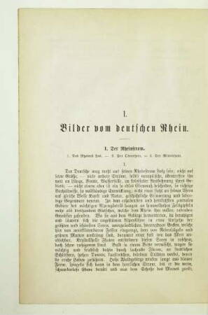 I. Bilder vom deutschen Rhein