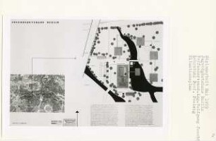 Jugendgästehaus, Berlin-Tiergarten (Diplomarbeit bei Peter Poelzig): Situationsplan 1:50000 und Lageplan 1:500