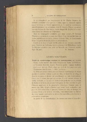 Livres nouveaux traité de numismatique moderne et contemporaine