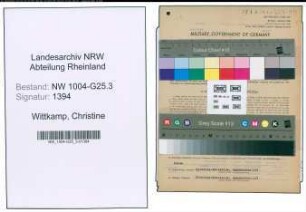Entnazifizierung Christine Wittkamp , geb. 09.09.1914 (Geschaeftsinhaberin)