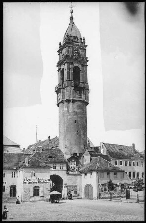 Bautzen. Reichenturm,Reichentor mit Relief