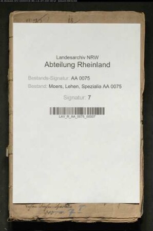 Verhandlungen betr. Bloemersheim