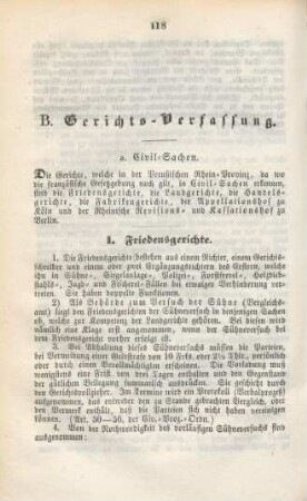B. Gerichts-Verfassung.