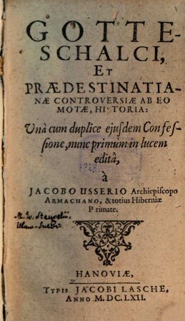 Gotteschalci, Et Praedestinatianae Controversiae Ab Eo Motae, Historia