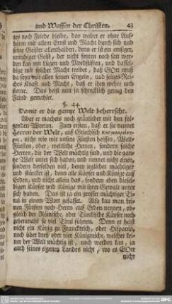 §. 44. Damit er die gantze Welt beherrscht