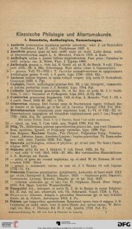 Klassische Philologie und Altertumskunde (Nr. 1-1260)