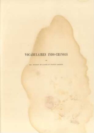 Vocabulaires Indo-Chinois