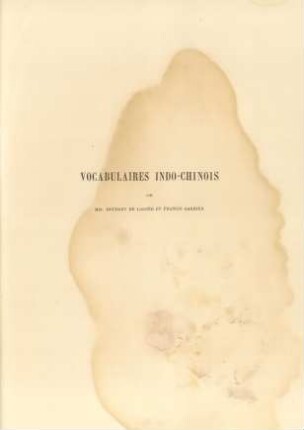 Vocabulaires Indo-Chinois