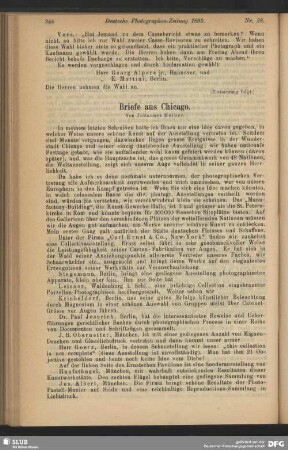Briefe aus Chicago