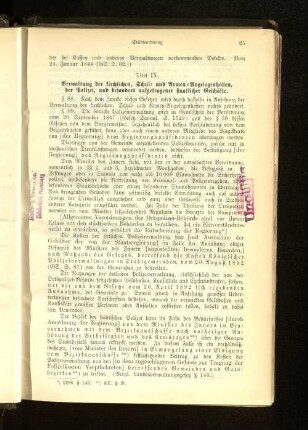 Titel IX. Verwaltung der kirchlichen, Schul- und Armen-Angelegenheiten, der Polizei, und besonders aufgetragener staatlicher Geschäfte.