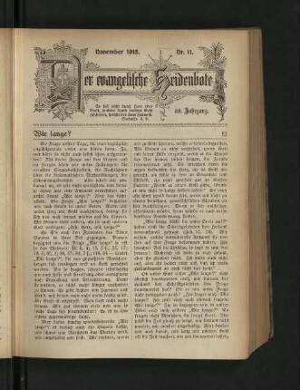 Nr. 11. November 1915.