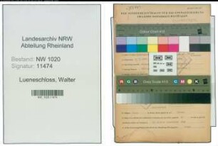 Entnazifizierung Walter Lueneschloss , geb. 03.07.1896 ()