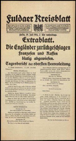 Ausgabe vom Mittwoch, den 19. Juli 1916.