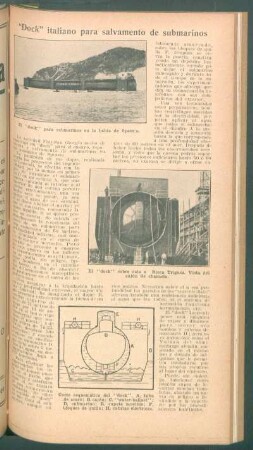 "Dock" italiano para salvamento de submarinos