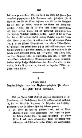Schulnachrichten aus dem Regierungsbezirke Potsdam, das Jahr 1841 betreffend