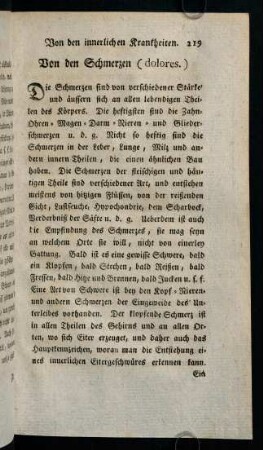 219-231, Von den Schmerzen (dolores)