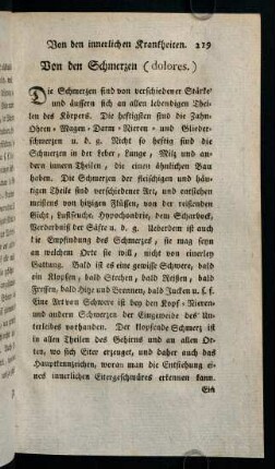 219-231, Von den Schmerzen (dolores)