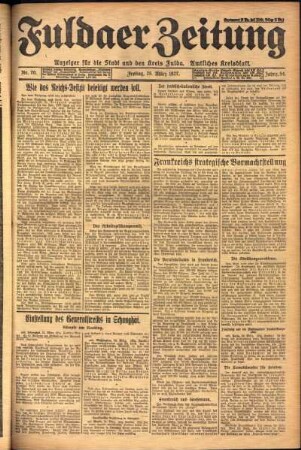 Ausgabe vom Freitag, den 25. März 1927.