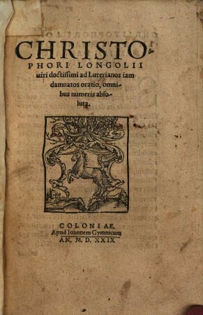 Ad Lutheranos iam damnatos oratio
