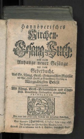 Hannöverisches Kirchen-Gesang-Buch