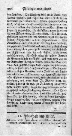 11. Philologie und Kritik.