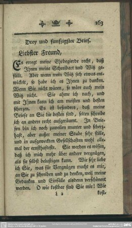 Drey und funfzigster Brief. Liebster Freund, ...