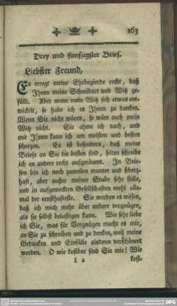 Drey und funfzigster Brief. Liebster Freund, ...