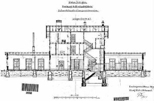 Eislingen (Fils): Empfangsgebäude Längenschnitt A-B