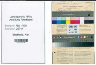 Entnazifizierung Karl Buchholz , geb. 18.12.1886 (Steiger)