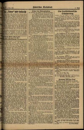 Zweite Ausgabe vom Freitag, den 24. März 1939.