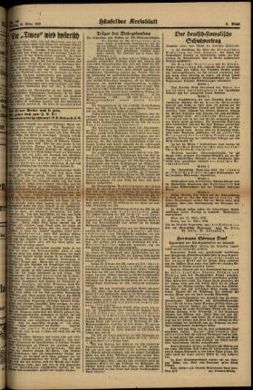 Zweite Ausgabe vom Freitag, den 24. März 1939.