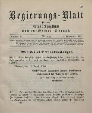 81. Ministerial-Bekanntmachung, den Wechsel in der Hauptagentur der Magdeburger Lebens-Versicherungs-Gesellschaft