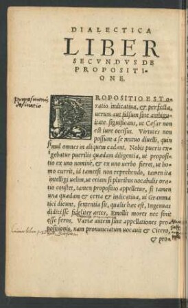 Liber Secundus De Propositione.