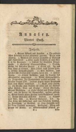 Annalen. Viertes Buch