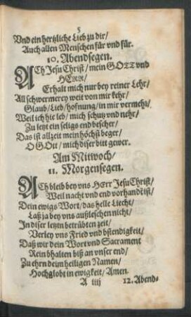11. Morgensegen.