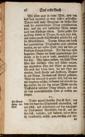VI. Die Abweichung von Gott.