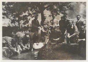 Abschluss der Heidelberger Pfingstexcursion 1913 im Sommerhaus der Familie Benrath in St. Goar