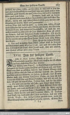 XVIII. Von der heiligen Taufe