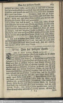XVIII. Von der heiligen Taufe