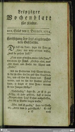 222. Stück den 8. Decembr. 1774