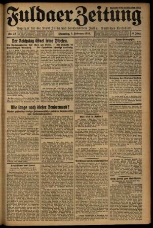 Ausgabe vom Dienstag, den 03. Februar 1931.