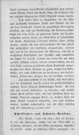 Schifffahrt- und Schuten-Verkehr.