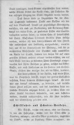 Schifffahrt- und Schuten-Verkehr.